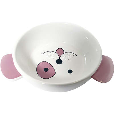 Comedouro Porcelana Power Pets Face Dog Rosa Hd17p627p