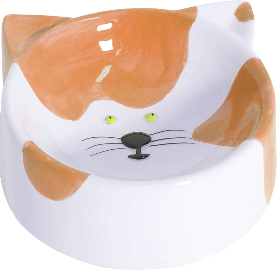 Comedouro Porcelana The Pets Cara de Gato Laranja - 180 mL