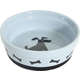 Comedouro Porcelana The Pets Cão Azul/Preto
