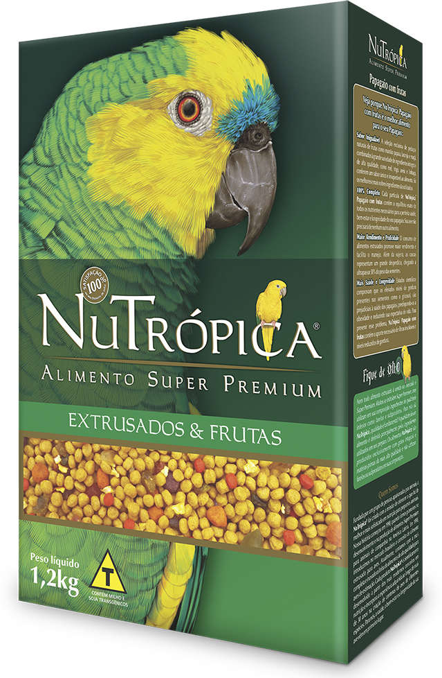 Ração Nutrópica com Frutas para Papagaios - 1,2Kg