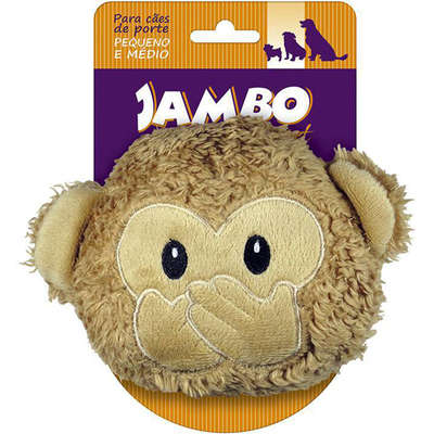 Brinquedo Jambo Mordedor Pelúcia Emoji Macaco - Tam. P