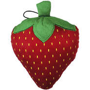 Brinquedo Jambo Mordedor Pelúcia Morango Vermelho - Tam. Único
