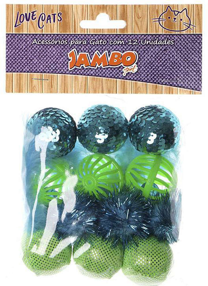 Brinquedo Jambo Acessórios para Gatos - 12 Unidades