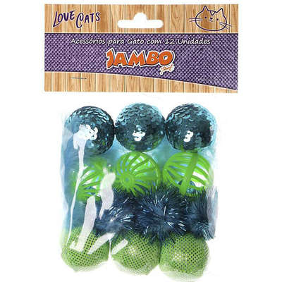 Brinquedo Jambo Acessórios para Gatos - 12 Unidades