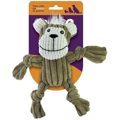 Brinquedo Jambo Mordedor Mini Knot Monkey Marrom - Marrom