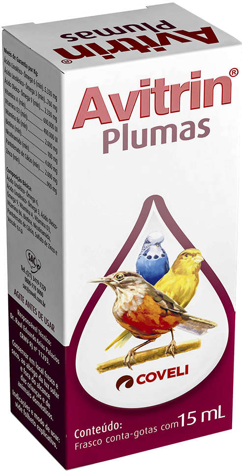 Suplemento Alimentar Avitrin Plumas - 15 mL