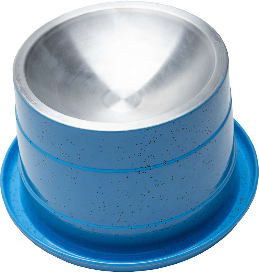 Comedouro Ergonômico NF Pet Mr. Bigode Antiformigas Azul para Gatos - 250 mL