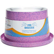 Comedouro Ergonômico NF Pet Mr. Bigode Júnior Antiformigas Rosa para Gatos - 140 mL