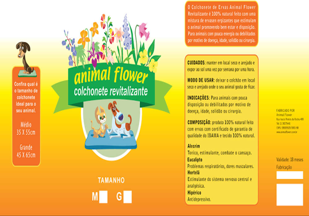 Colchonete Animal Flower Revitalizante - Tam. G