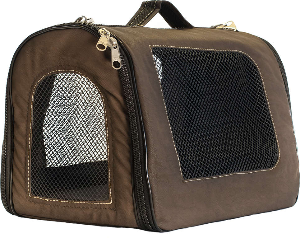 Bolsa de Transporte Baw & Miaw Dobrável Marrom - Tam. G