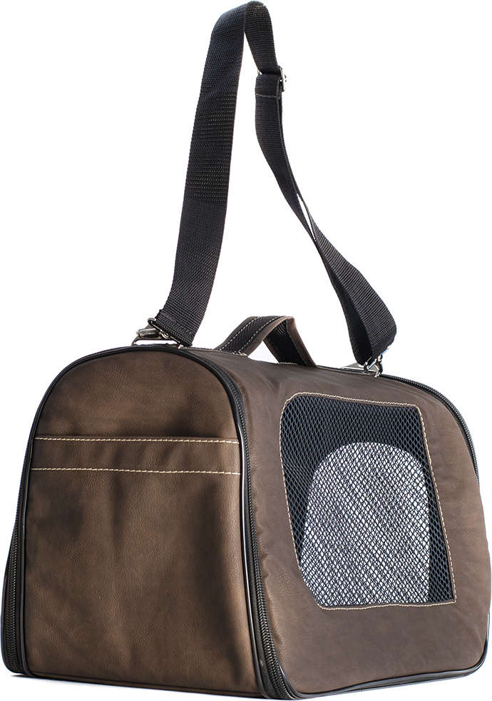 Bolsa de Transporte Baw & Miaw Dobrável Marrom - Tam. G