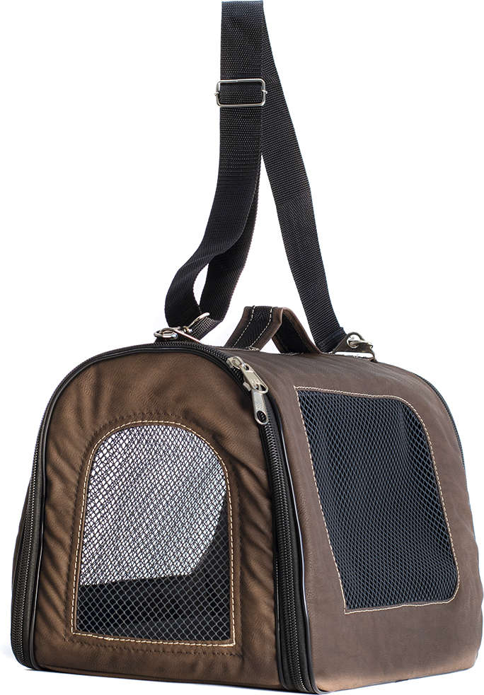 Bolsa de Transporte Baw & Miaw Dobrável Marrom - Tam. G