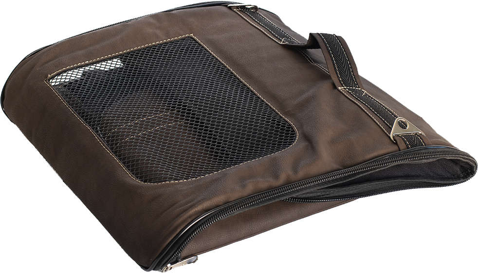 Bolsa de Transporte Baw & Miaw Dobrável Marrom - Tam. G
