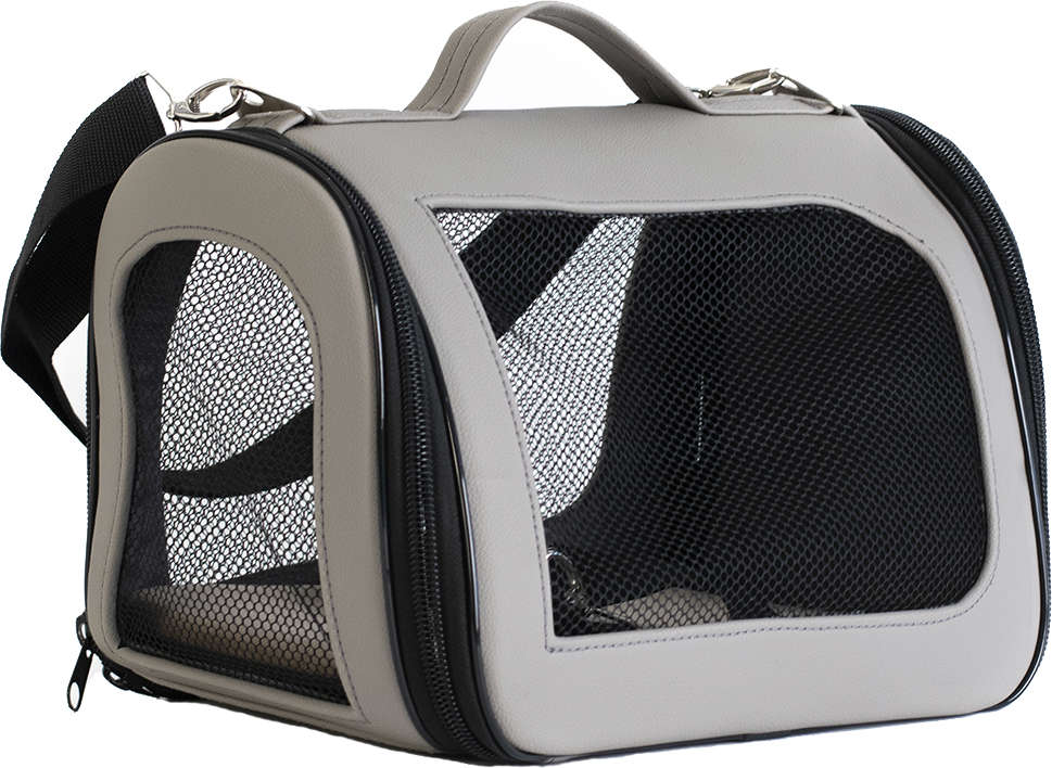 Bolsa de Transporte Baw & Miaw Dobrável Cinza - Tam. P