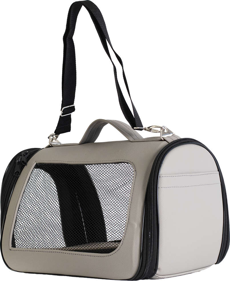 Bolsa de Transporte Baw & Miaw Dobrável Cinza - Tam. P