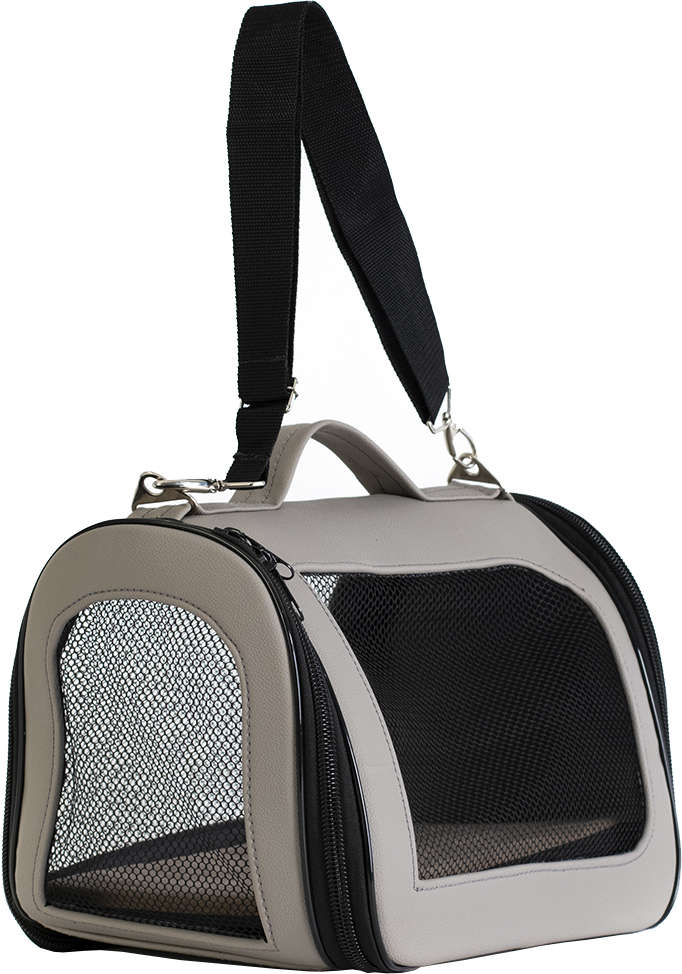 Bolsa de Transporte Baw & Miaw Dobrável Cinza - Tam. P