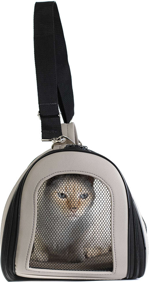 Bolsa de Transporte Baw & Miaw Dobrável Cinza - Tam. P