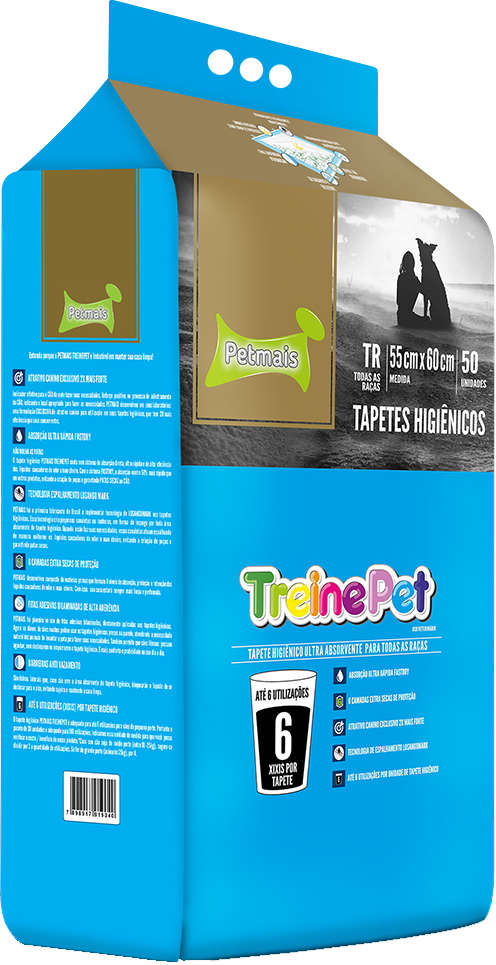 Tapete Higiênico Petmais TreinePet para Cães - 50 Unidades