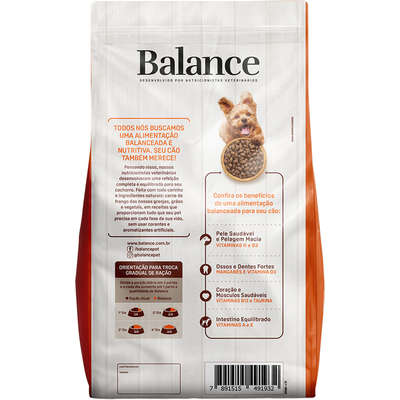 Ração Balance Premium para Filhotes de Raças Pequenas Sabor Frango com Arroz - 3 Kg
