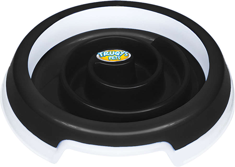 Comedouro Truqys Pets Slow Food Preto - Tam. M