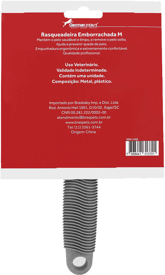 Rasqueadeira Emborrachada GermanHart Beauty Essentials - Tam. M