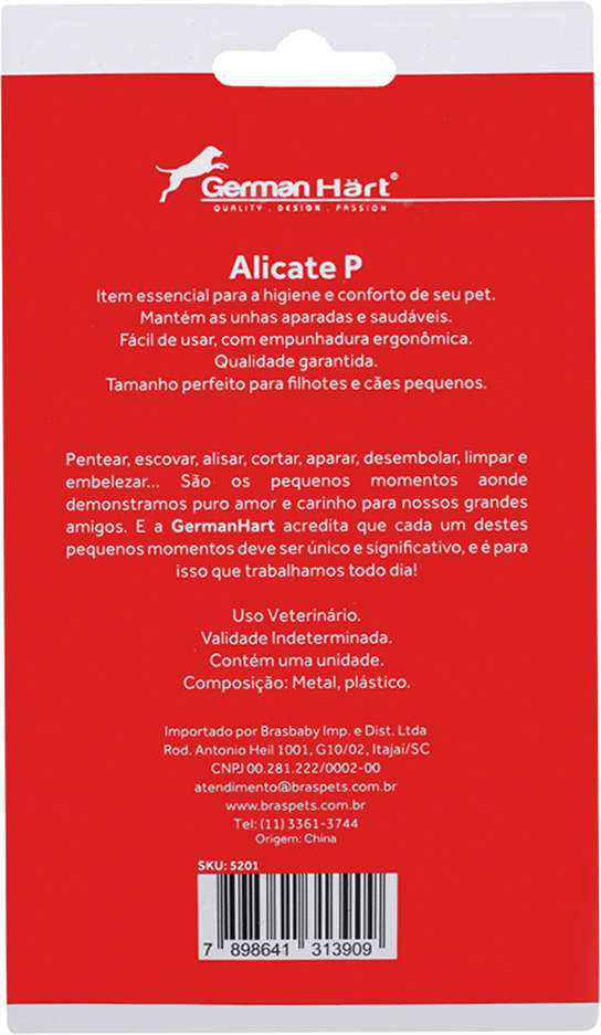 Alicate GermanHart Beauty Essentials para Cães - Tam. P