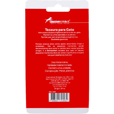 Tesoura de Unha GermanHart Beauty Essentials para Gatos