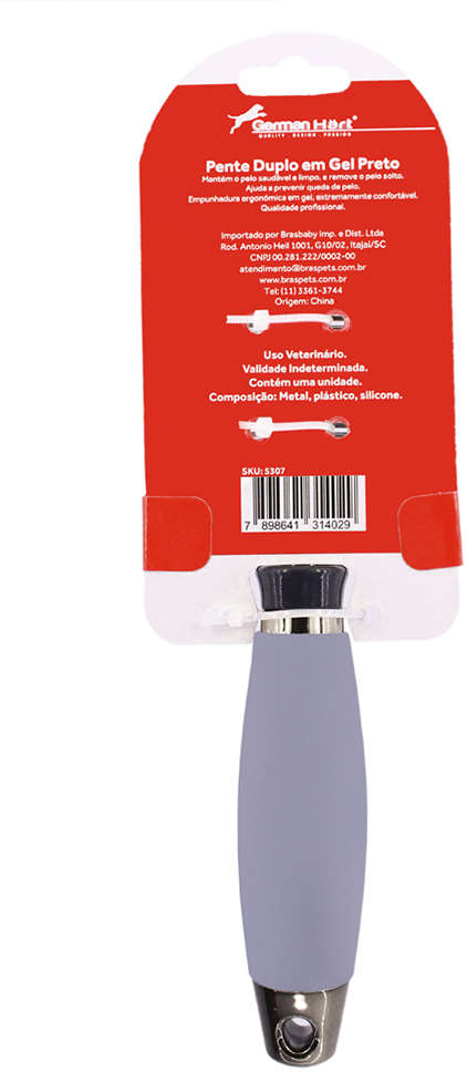 Pente Fino GermanHart Beauty Saloon 40 Dentes Cabo em Gel - Tam. Único