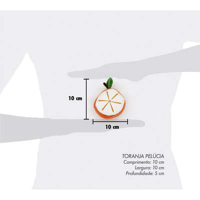 Brinquedo Petwi Toranja de Pelúcia - Laranja e Branca