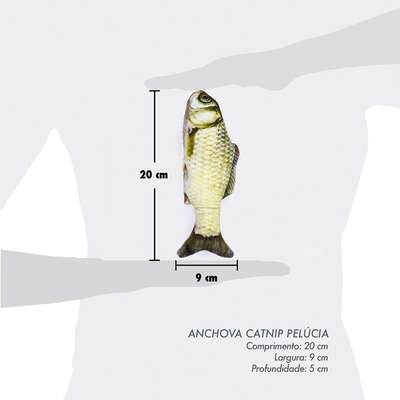 Brinquedo Petwi Anchova de Pelúcia - Peixe