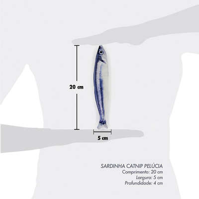 Brinquedo Petwi Sardinha de Pelúcia - Peixe