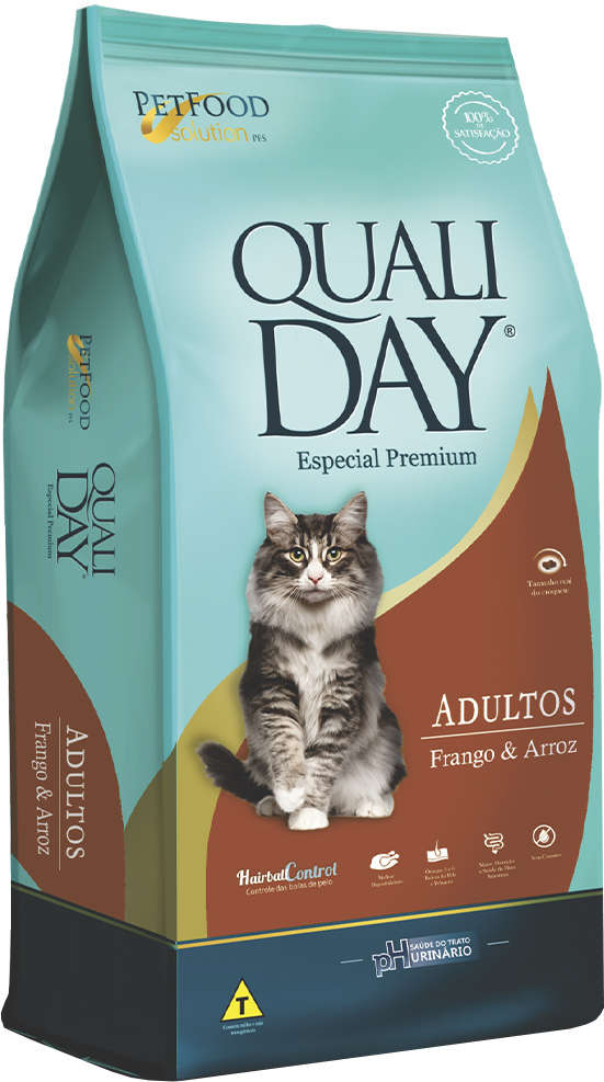Ração Qualiday Especial Premium Cat Adulto Frango e Arroz - 10,1Kg