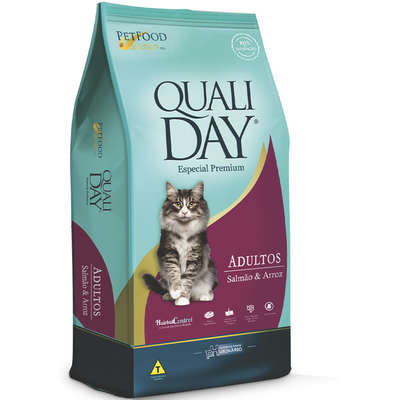 Ração Qualiday Cat Adultos Salmão e Arroz