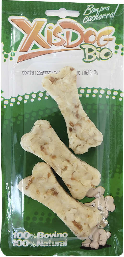 Osso XisDog Bio para Cães Adultos Bio Gravata Pequeno - 3 Unidades