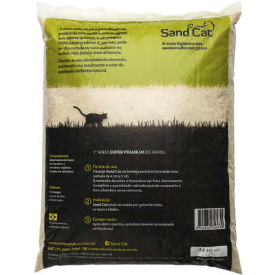 Areia Higiênica Biodegradável Sand Cat 2 Kg