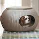 Cama Curver Puff Cozy Pet com Almofada Knit Curver Sandy - Areia