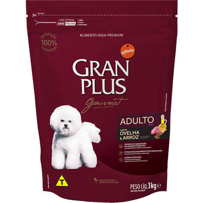 Ração Affinity PetCare Gran Plus Gourmet Ovelha e Arroz para Cães Adultos - 3 Kg