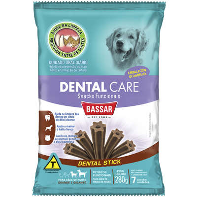 Dental Care Bassar Pet Food Balance Control Sabor Frango 3 Unidades - 120 g