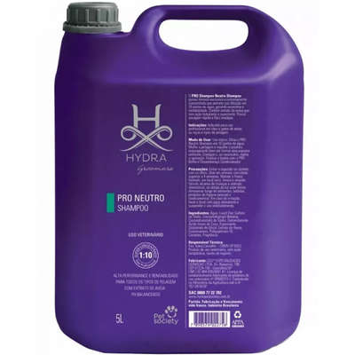 Shampoo Pet Society Hydra Groomers Pro Neutro para Cães e Gatos - 5 Litros