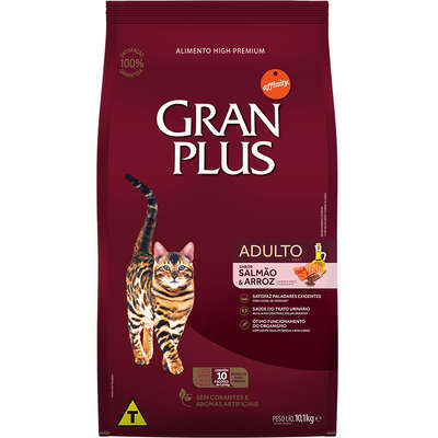 Ração Affinity PetCare Gran Plus Salmão e Arroz para Gatos Adultos - 10,1  Kg