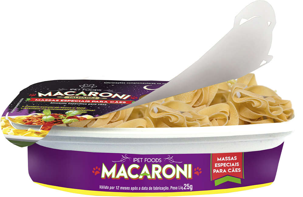 Massas Ipet para Cães Adultos Sabor Carne Macaroni Talharim - 25g