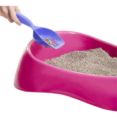 Caixa de Areia Família de Estimação Rosa para Gatos