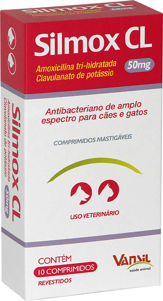 Antibacteriano Vansil Silmox CL para Cães e Gatos - 50 mg