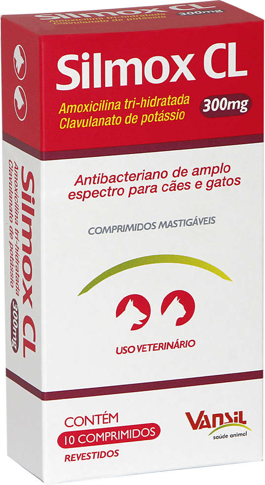 Antibacteriano Vansil Silmox CL para Cães e Gatos - 300 mg