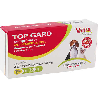 Anti-Helmíntico Vansil Top Gard 660 mg - 4 Comprimidos