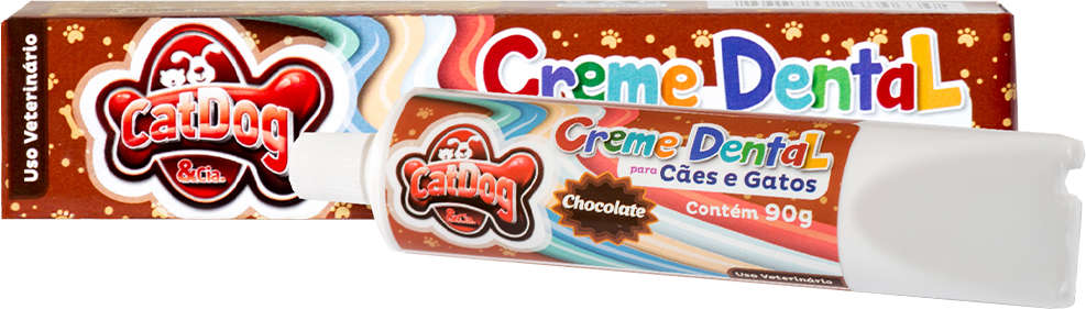 Creme Dental CatDog & Cia Caixinha Chocolate - 90 g