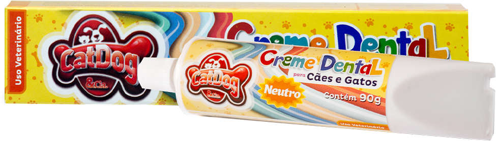 Creme Dental CatDog & Cia Caixinha Neutro - 90 g