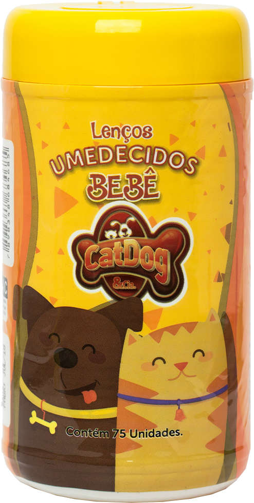 Lenços Umedecidos CatDog & Cia Bebê para Cães e Gatos - 75 Unidades