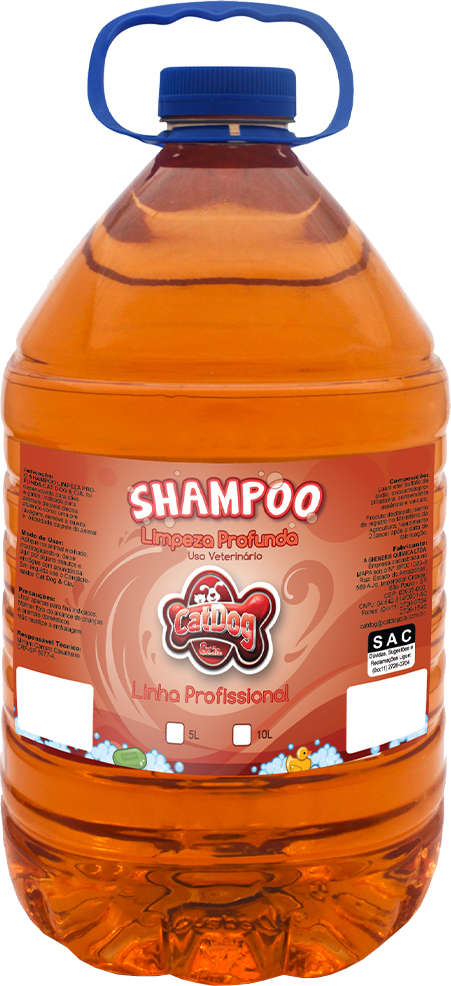 Shampoo Limpeza Profunda CatDog & Cia Linha Profissional para Cães e Gatos - 5 Litros