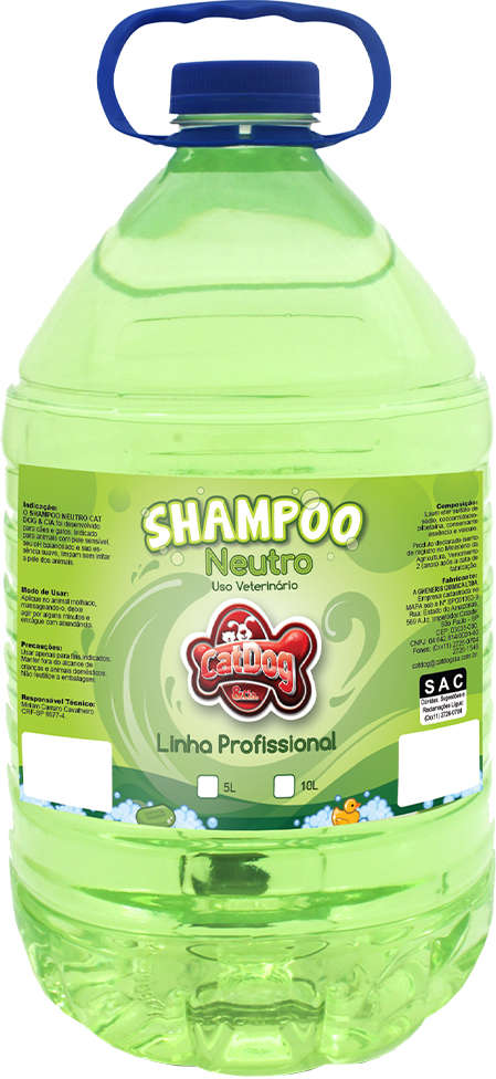 Shampoo Neutro CatDog & Cia Linha Profissional para Cães e Gatos - 10 Litros